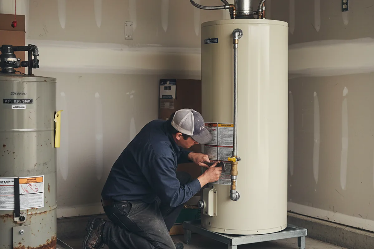 Water heater and shutoff valve replacement in Heislerville